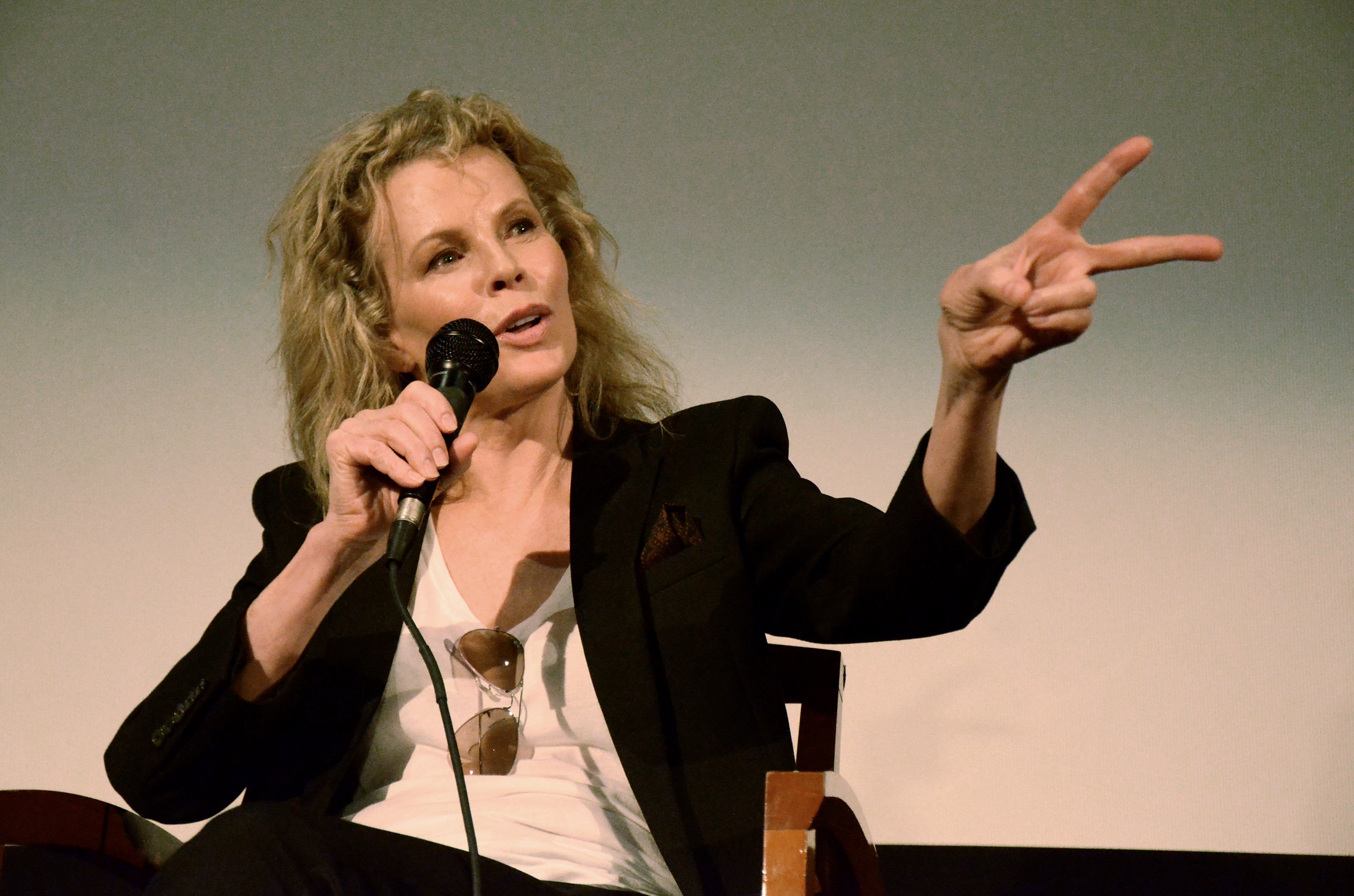Kim Basinger at the Q&A segment of a screening of "The 11th Hour" in Santa Monica, 2015 | Source: Getty Images