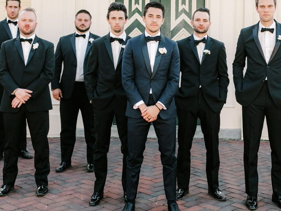 Matty Gaudreau as one of the groomsmen during Johnny Gaudreaus wedding, from an Instagram slideshow of pictures, dated September 1, 2024 | Source: Instagram/meredithgaudreau_