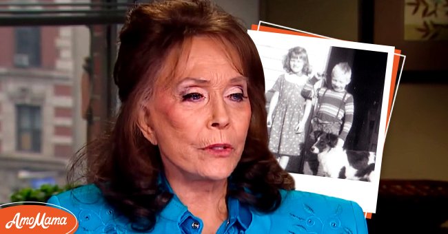Lorette Lynn pictured in a 2016 interview with Entertainment Tonight [Left] Lynn's late children, Betty Sue and Jack [Right]. | Photo: Youtube/Entertainment Tonight & Instagram/lorettalynnofficial