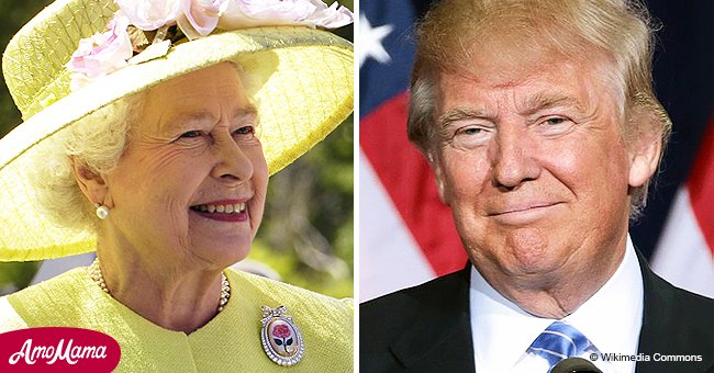 First picture of Donald Trump and Queen's meeting emerge