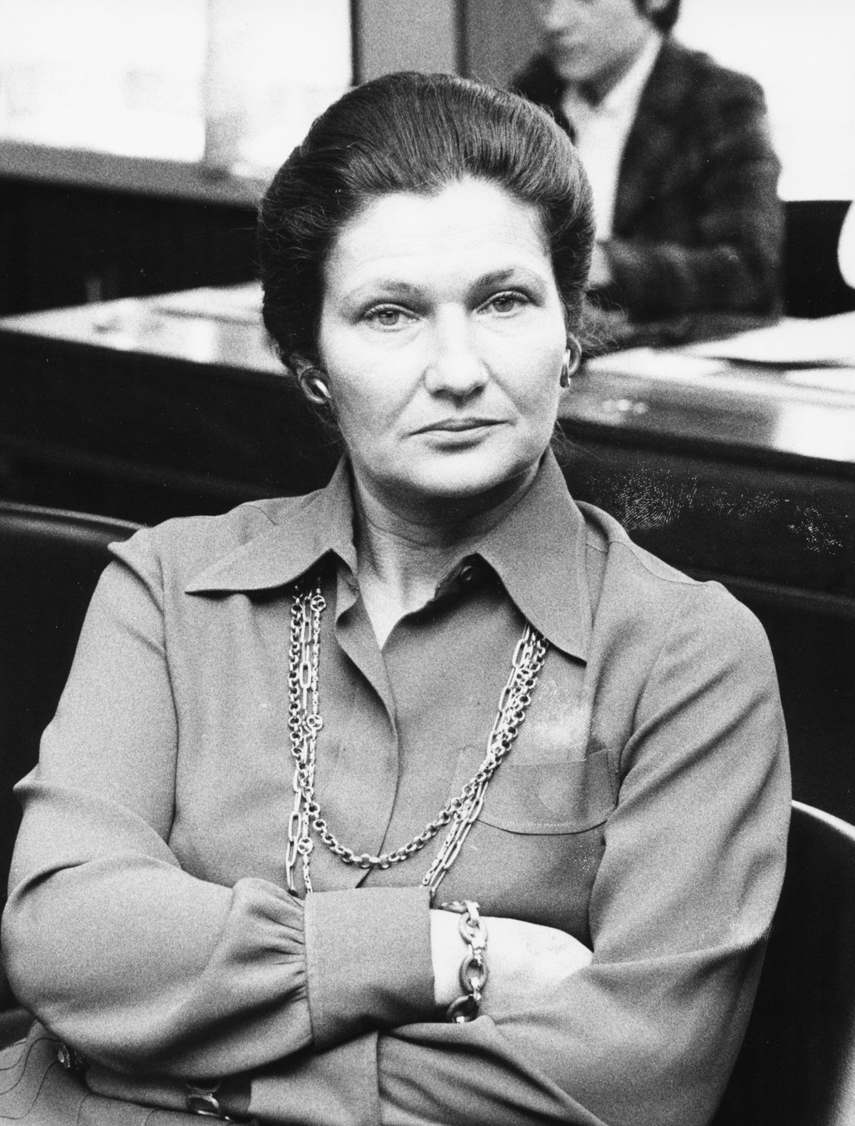 Un portrait en noir et blanc de Simone Veil | Photo : Getty Images.