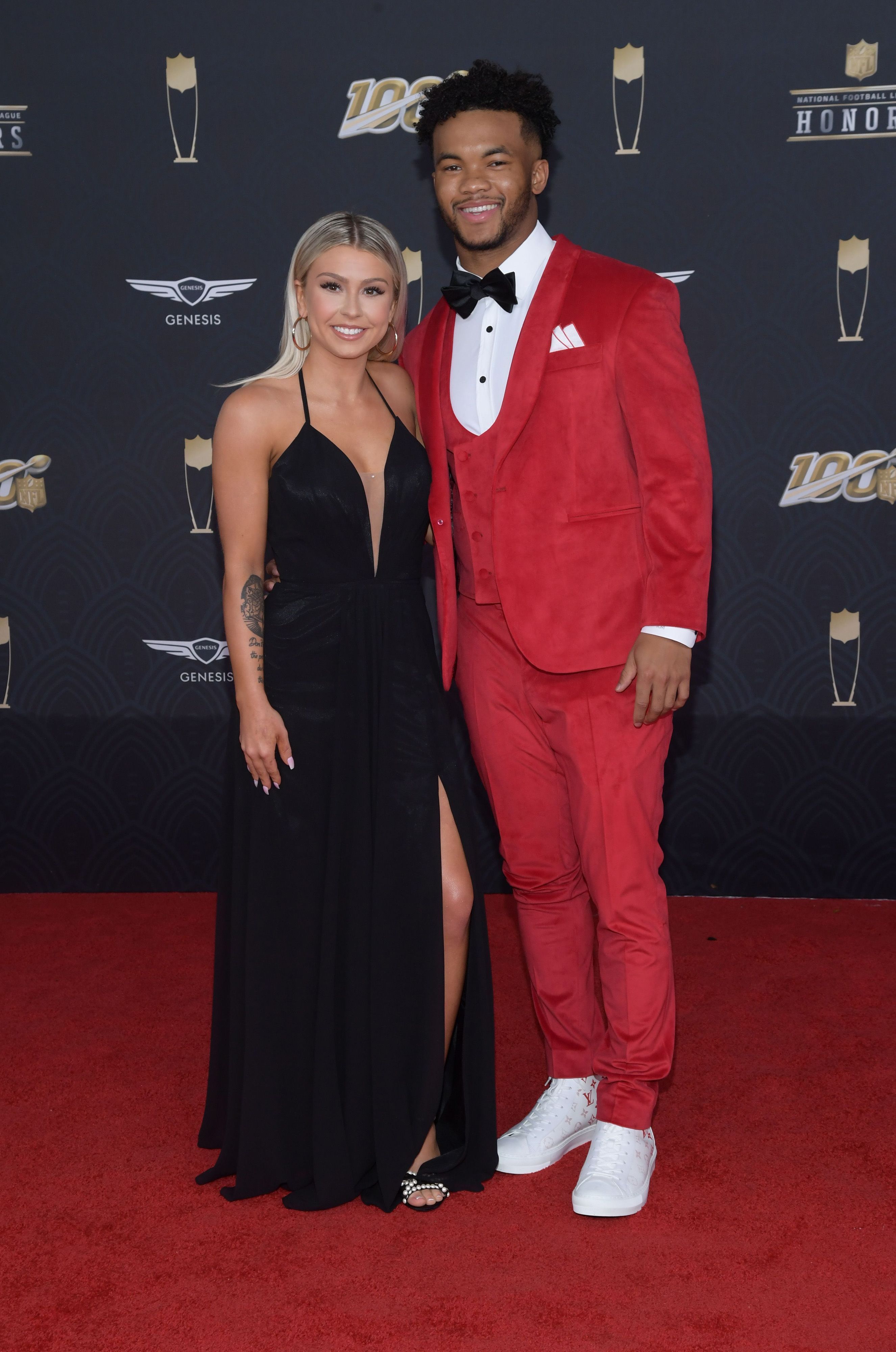 Morgan LeMasters and Kyler Murray at the 9th Annual NFL Honors in Miami, on February 1, 2020 | Source: Getty Images