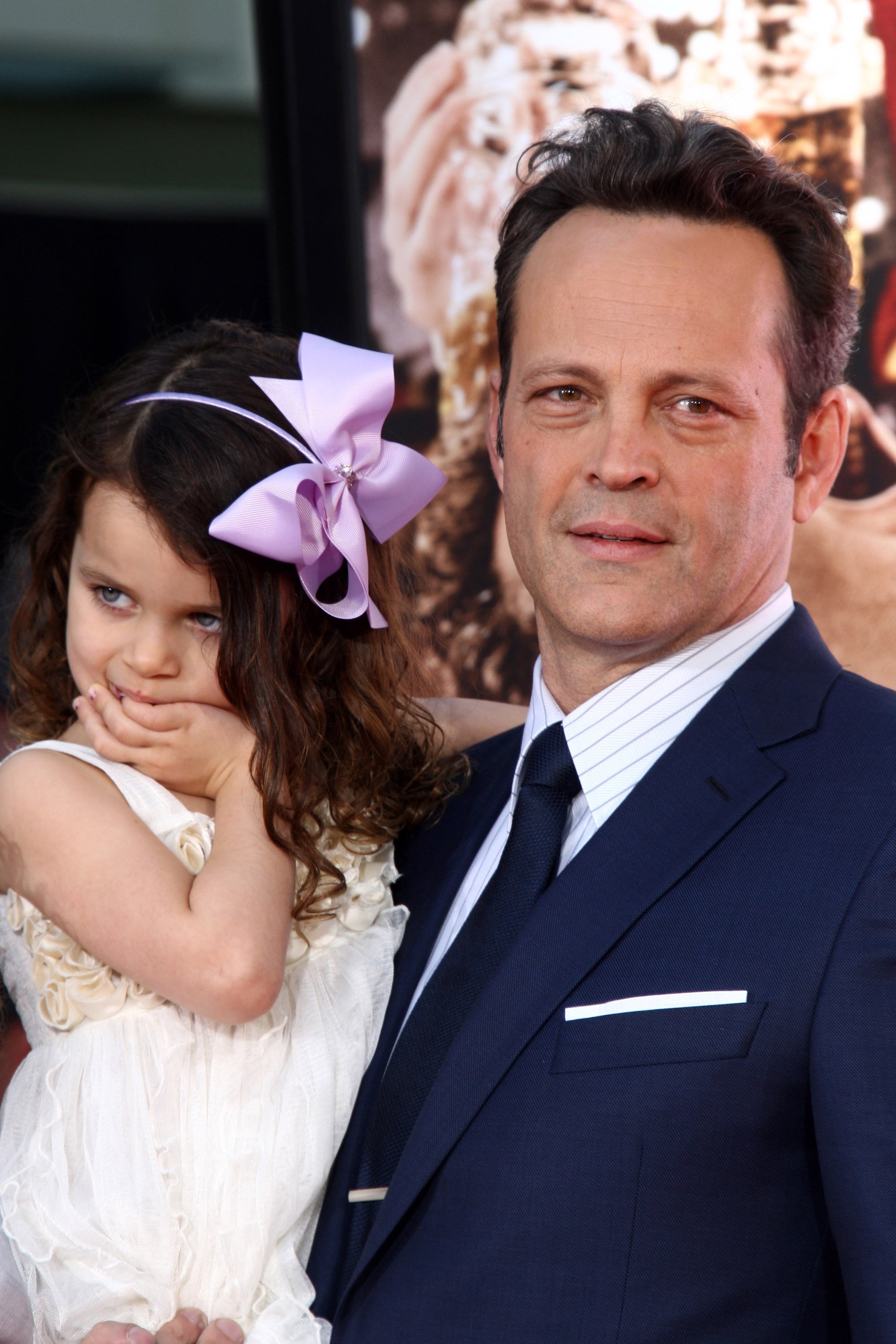 Vince Vaughn and his daughter, Locklyn Kyla Vaughn at the hand and footprint ceremony honoring Vince Vaughn at the TCL Chinese Theatre IMAX in 2015 in Hollywood. | Source: Getty Images
