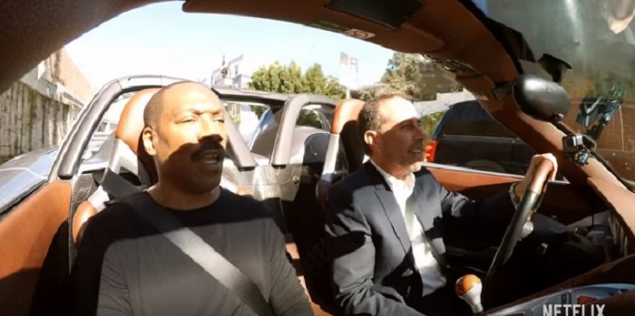 Eddie Murphy driving with Jerry Seinfeld on Netflix's Comedians in Cars Getting Coffee | Photo: YouTube/Netflix