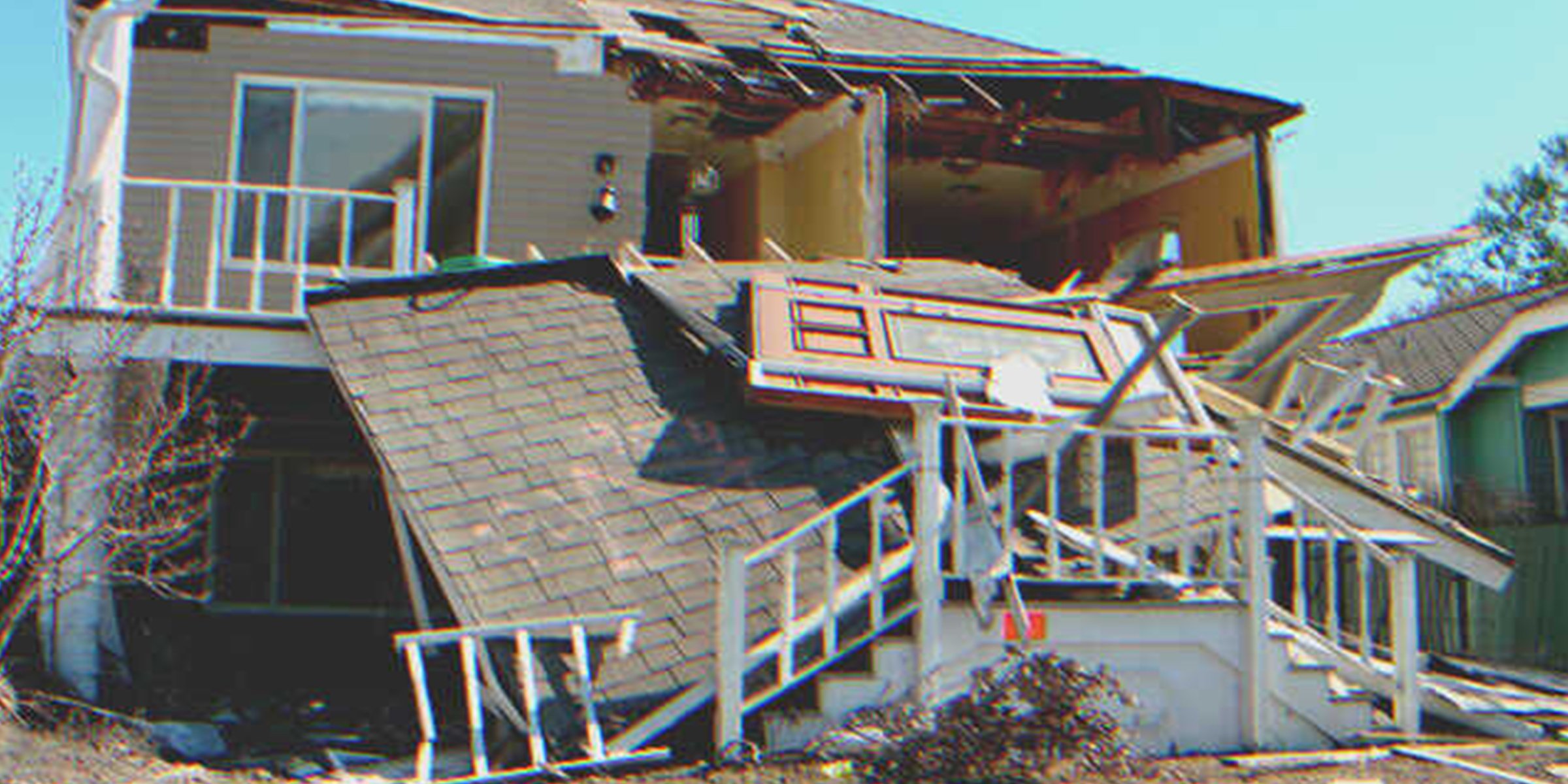 Fachada de una casa destruida. | Foto: Getty Images