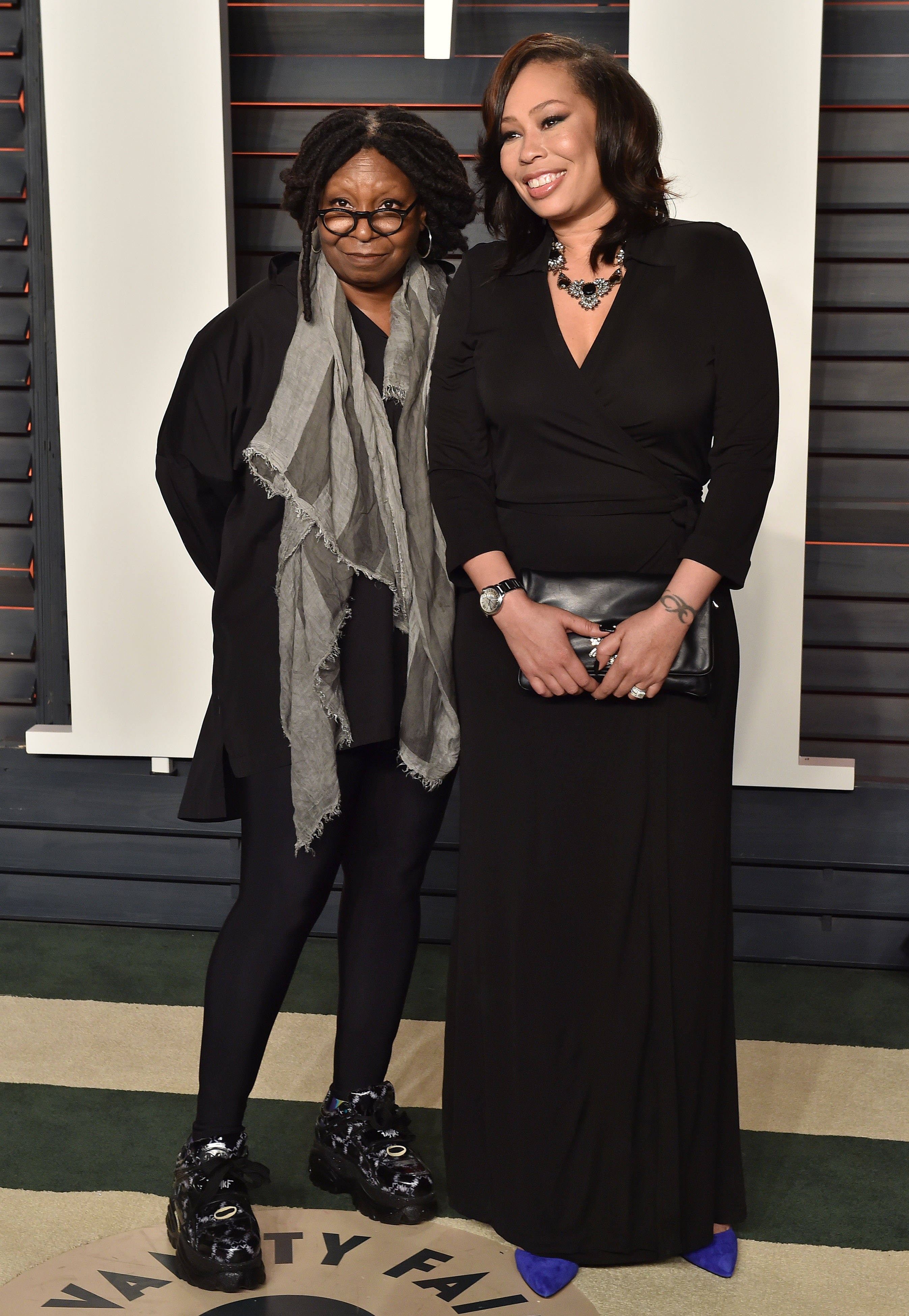 Whoopi Goldberg and Alex Martin Dean at the Vanity Fair Oscar Party in Beverly Hills, California on February 28, 2016 | Source: Getty Images