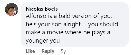 Fan comment about Morgan and Alfonso Freeman, dated January 22, 2018 | Source: Facebook/Morgan Freeman