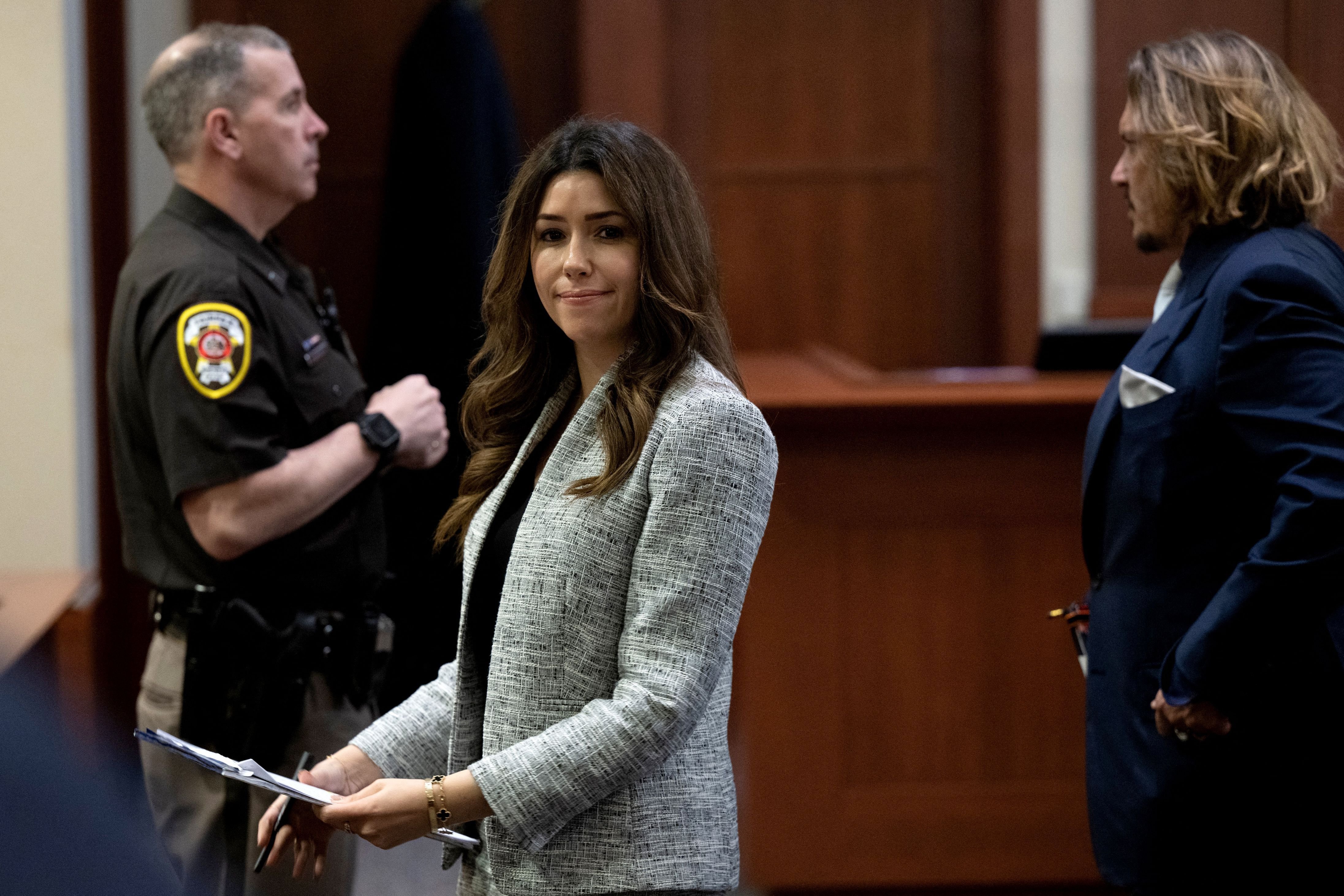 Camille Vasquez during the Depp vs Heard defamation trial at the Fairfax County Circuit Court in Fairfax, Virginia, on April 12, 2022. | Source: Getty Images