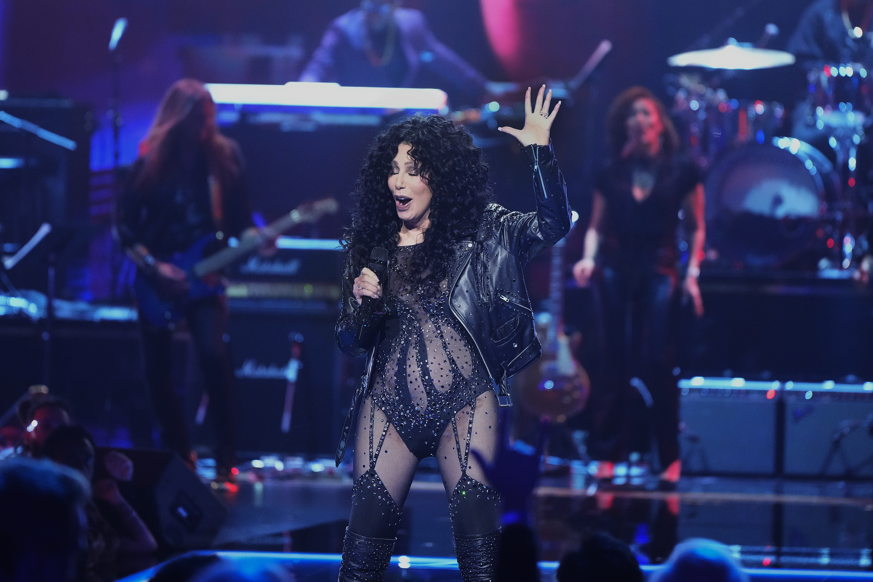 Cher pictured performing onstage at "SNL50: The Homecoming Concert" on February 14, 2025 | Source: Getty Images