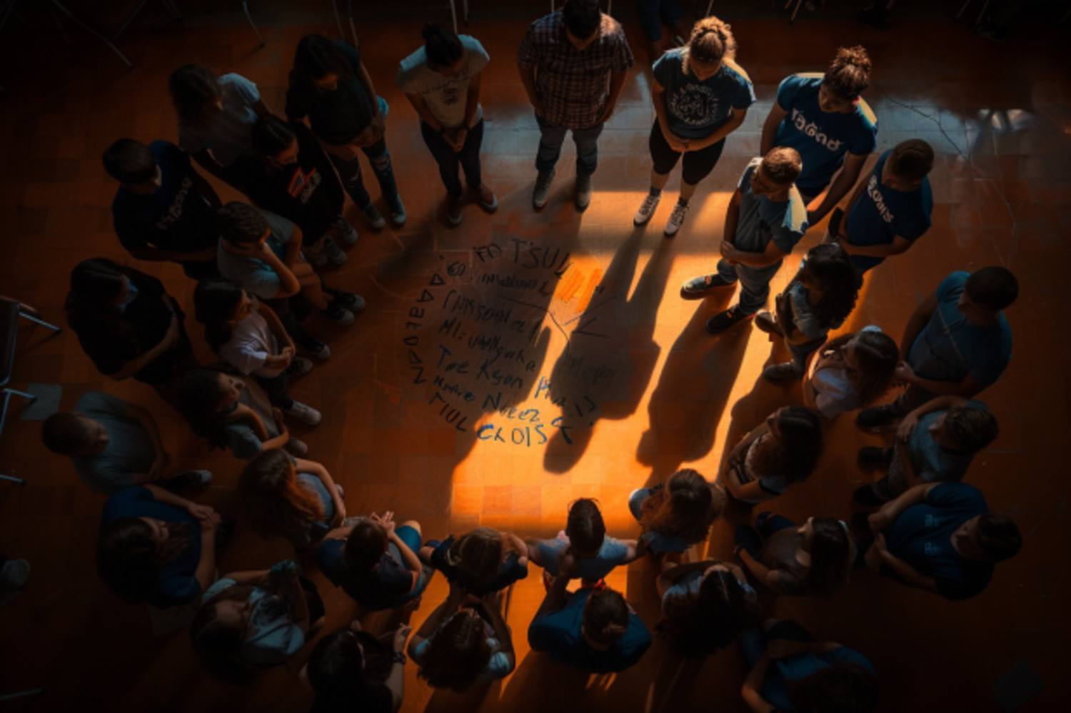 Children standing in a circle | Source: Midjourney