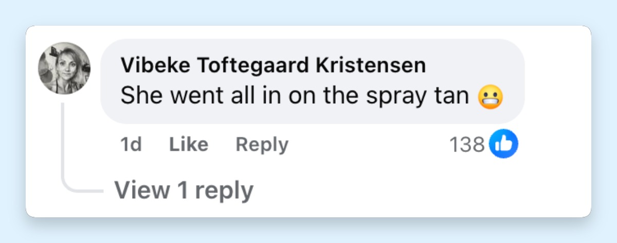 A netizen's comment about Sarah Michelle Gellar's look at the "Wedding Nightmare 2" premiere on March 25, 2026 | Source: Facebook/E! News