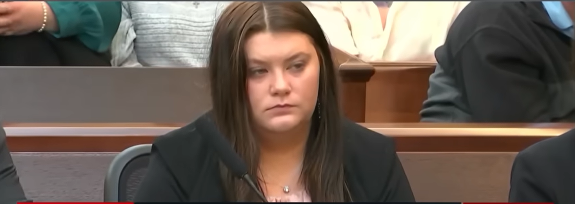 Trinity Poague in a courtroom. | Source: YouTube/COURTTV