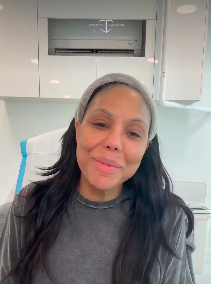Tamar Braxton taking her followers through her Botox journey, posted on October 16, 2025. | Source: Instagram/charettecosmetics