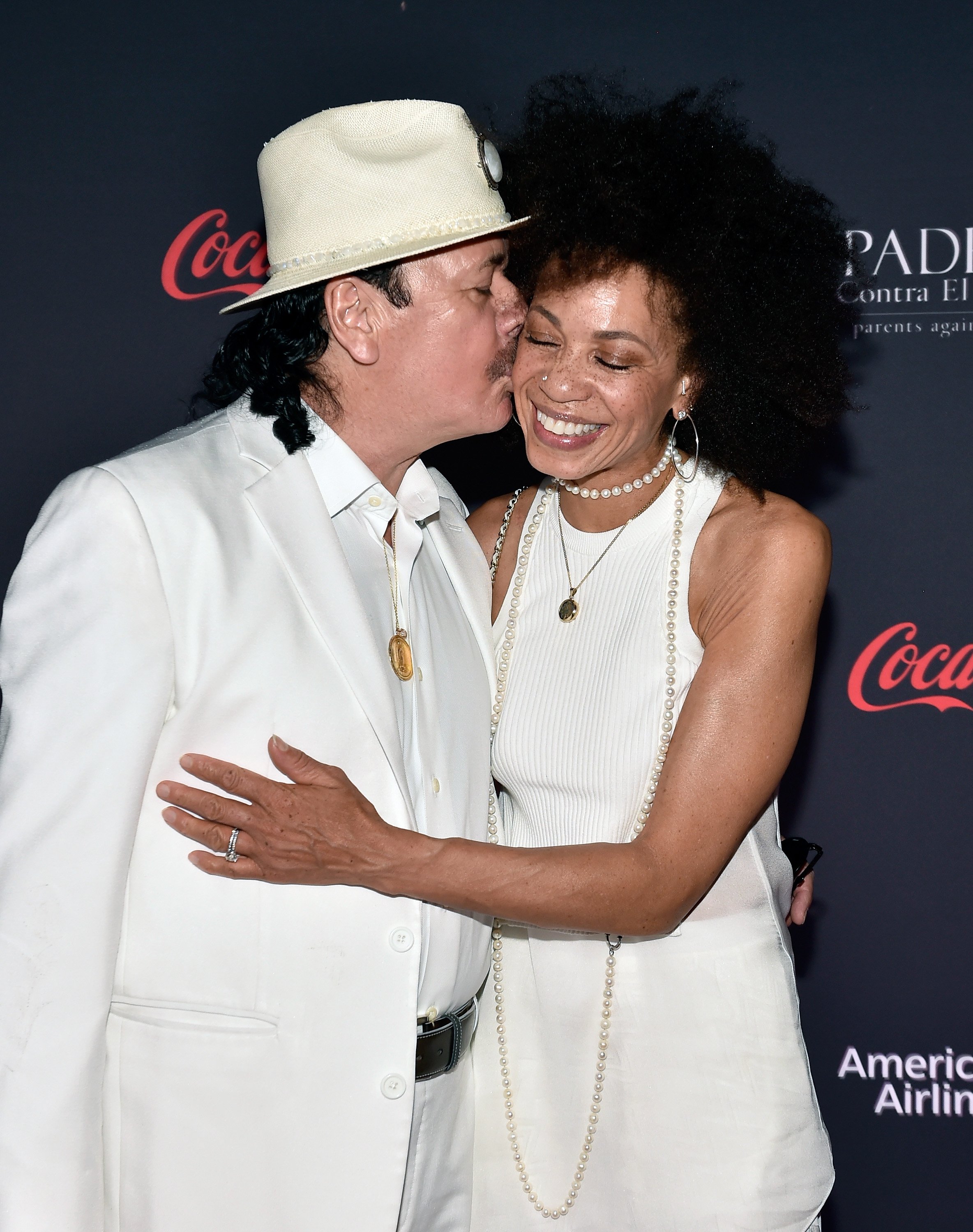 Carlos Santana and Cindy Blackman in Las Vegas 2014. | Source: Getty Images