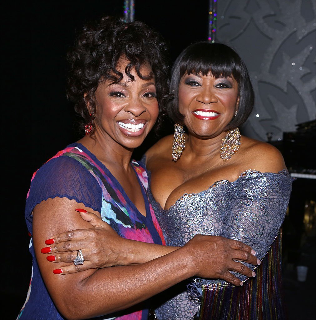 Gladys Knight and Patti Labelle backstage after the latter debuted as a guest star in "After Midnight" in June 2014.  