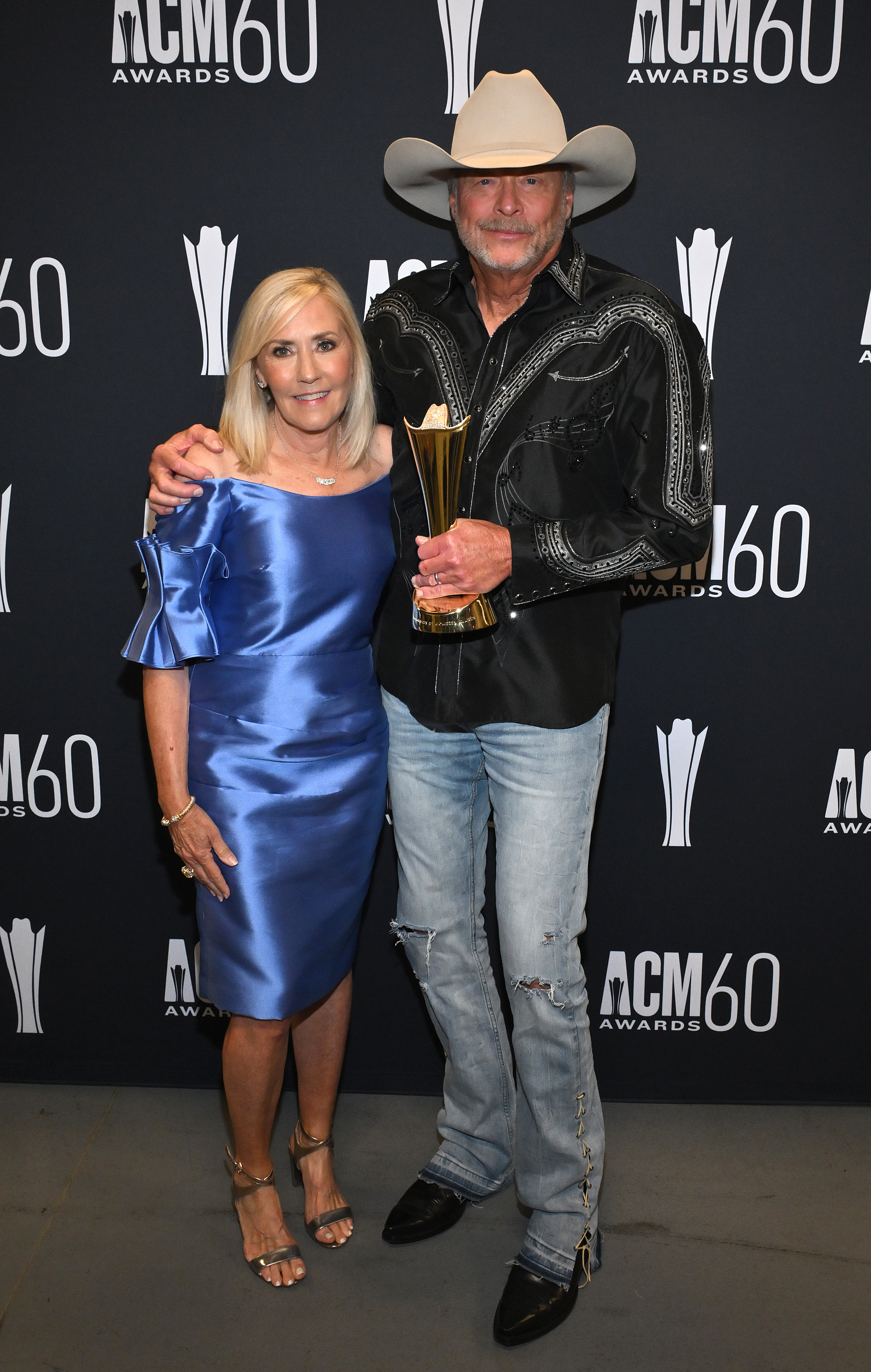 Denise Jackson and Alan Jackson at the 60th Academy Of Country Music Awards held at the Ford Center at The Star on May 08, 2025 in Frisco, Texas | Source: Getty Images
