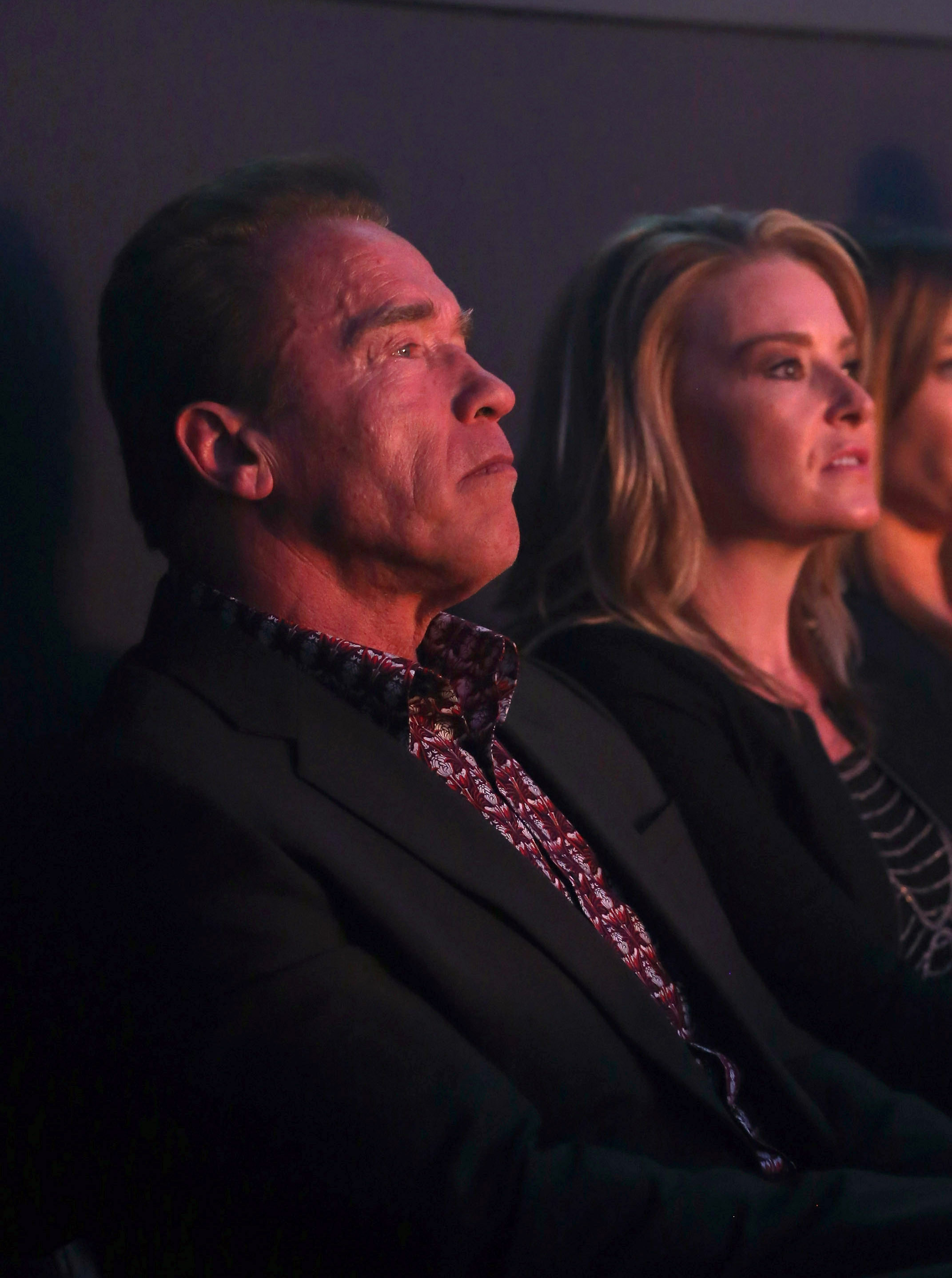 Arnold Schwarzenegger and Heather Milligan attend the New Year's Eve performance of "Britney: Piece of Me" at Planet Hollywood Resort & Casino on December 31, 2014 in Las Vegas, Nevada | Source: Getty Images