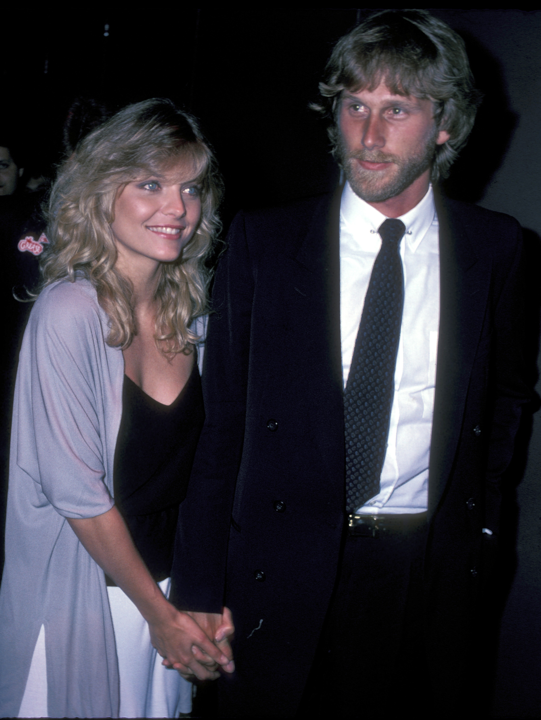 Michelle Pfeiffer and Peter Horton at the New York premiere of "Grease II," 1982 | Source: Getty Images