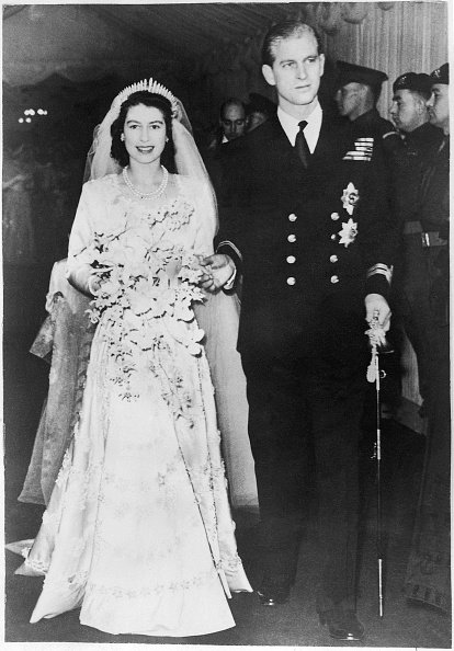 Mariage d'Elizabeth II et du lieutenant Philip Mountbatten.| Photo : Getty Images