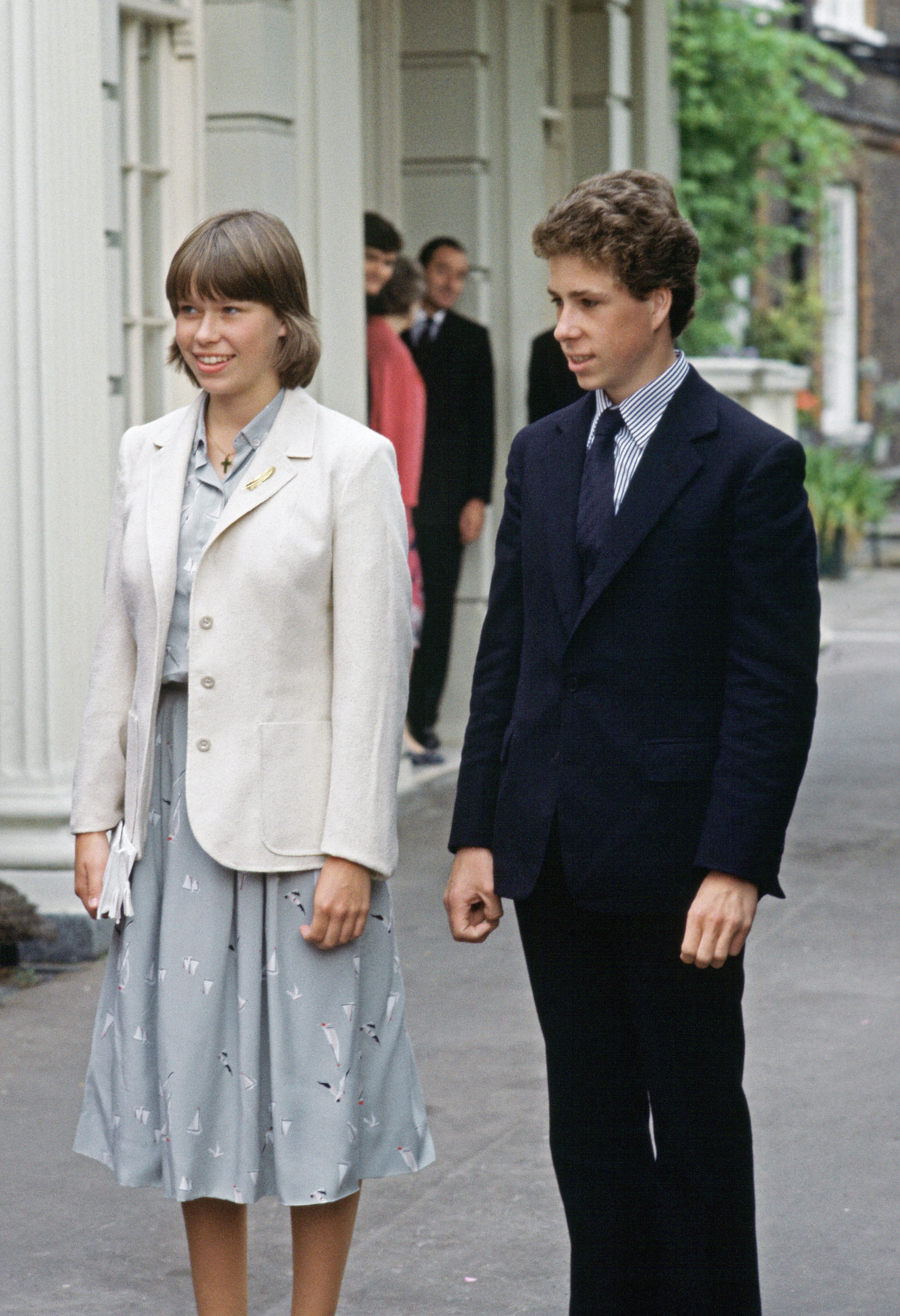 Lady Sarah Chatto and David Armstrong-Jones Linley, Viscount Linley pictured outside Clarence House on August 4, 1979 in the United Kingdom. | Source: Getty Images