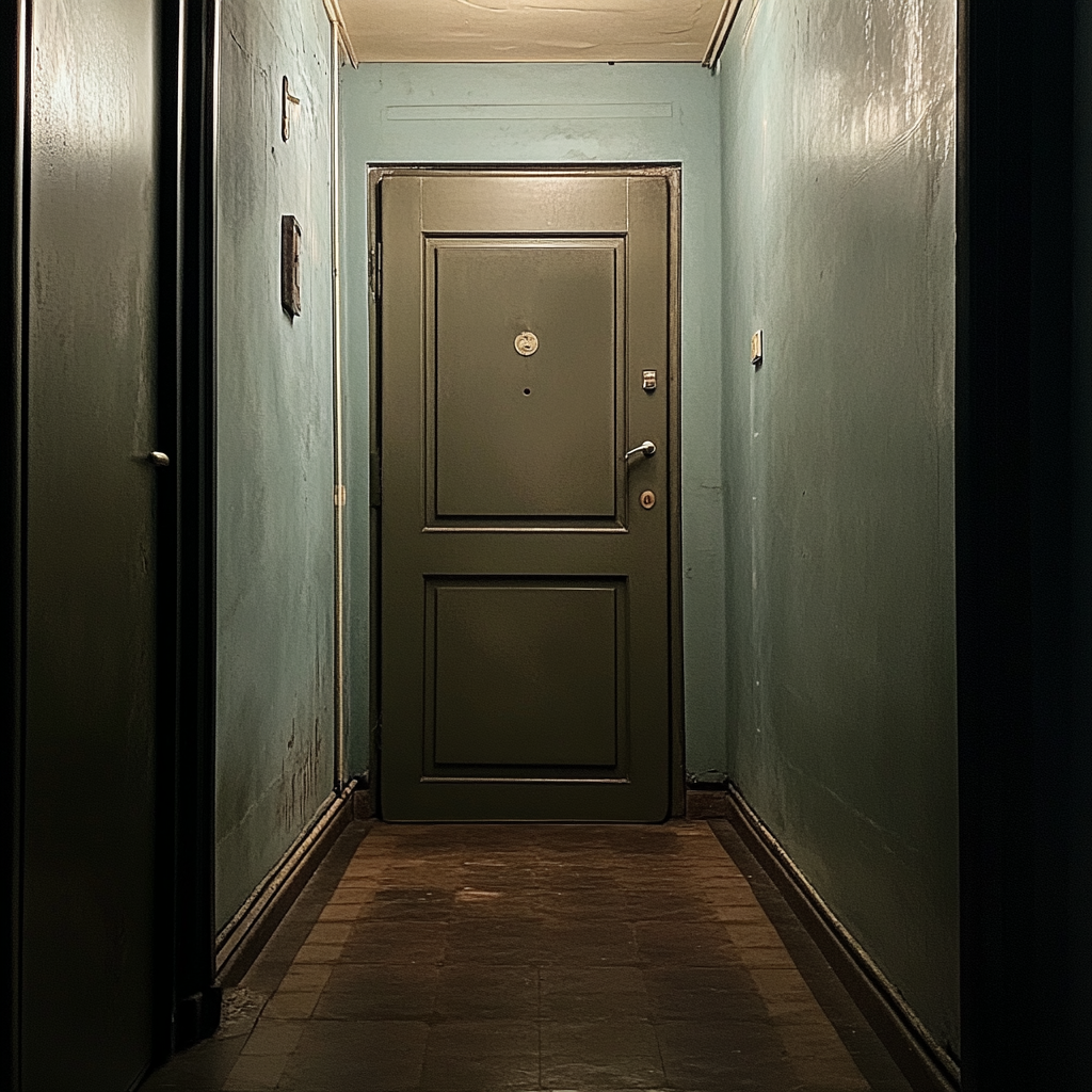 A door in the hallway | Source: Midjourney