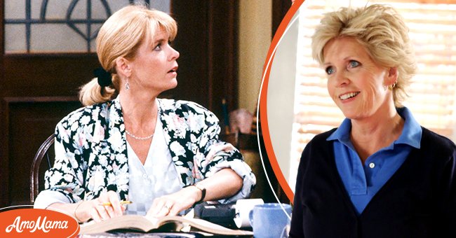 Meredith Baxter as Elyse Keaton on "Family Ties" in the 80s [Left] Baxter pictured on season two of "The Neighbors" [Right]. | Photo: Getty Images