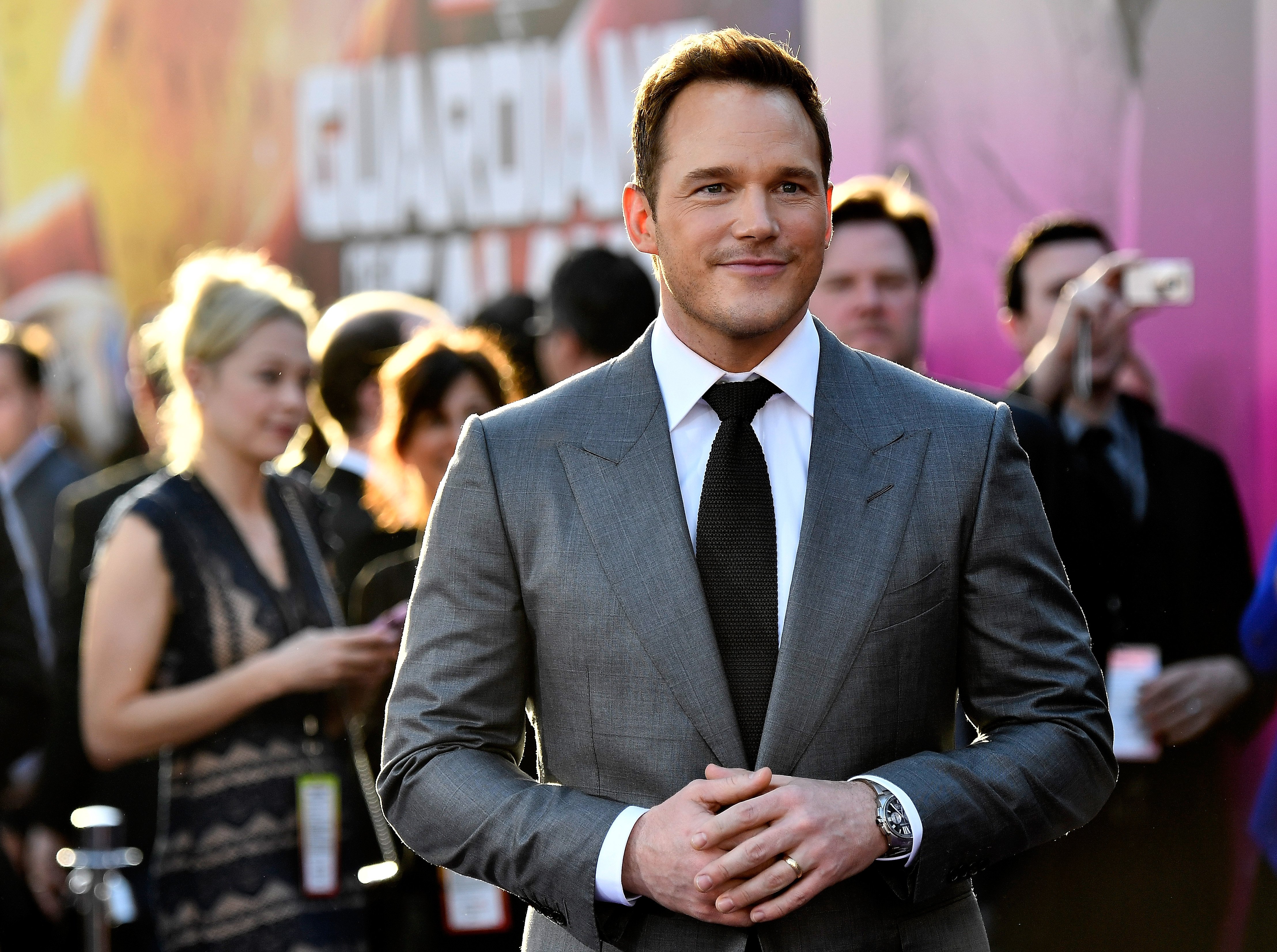 Chris Pratt arrives at the premiere of Disney and Marvel's "Guardians Of The Galaxy Vol. 2" at Dolby Theatre on April 19, 2017 in Hollywood, California. | Source: Getty Images