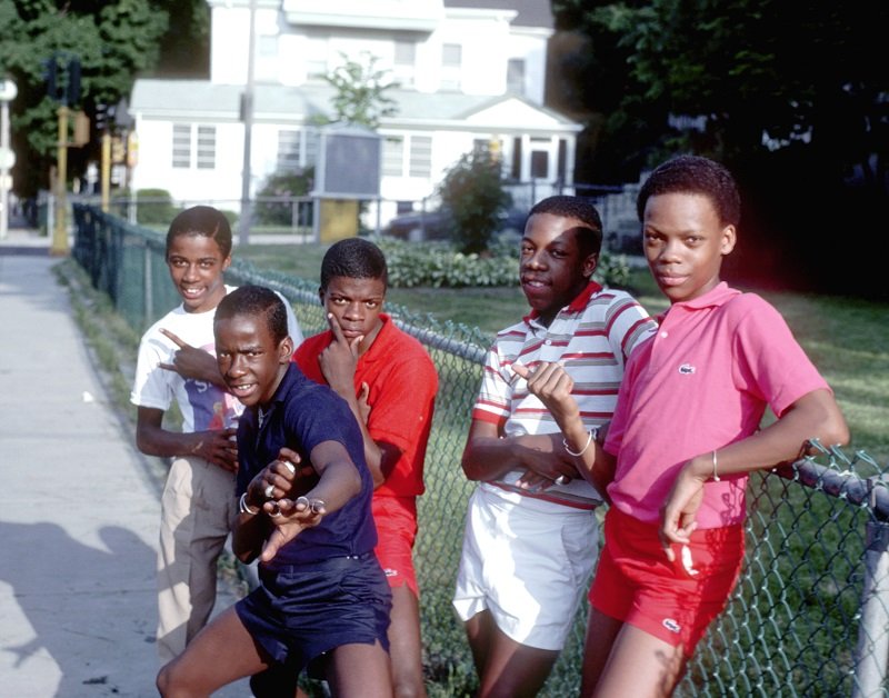 New Edition's band members, including Michael Bivins, in the 1980s | Photo: Getty Images