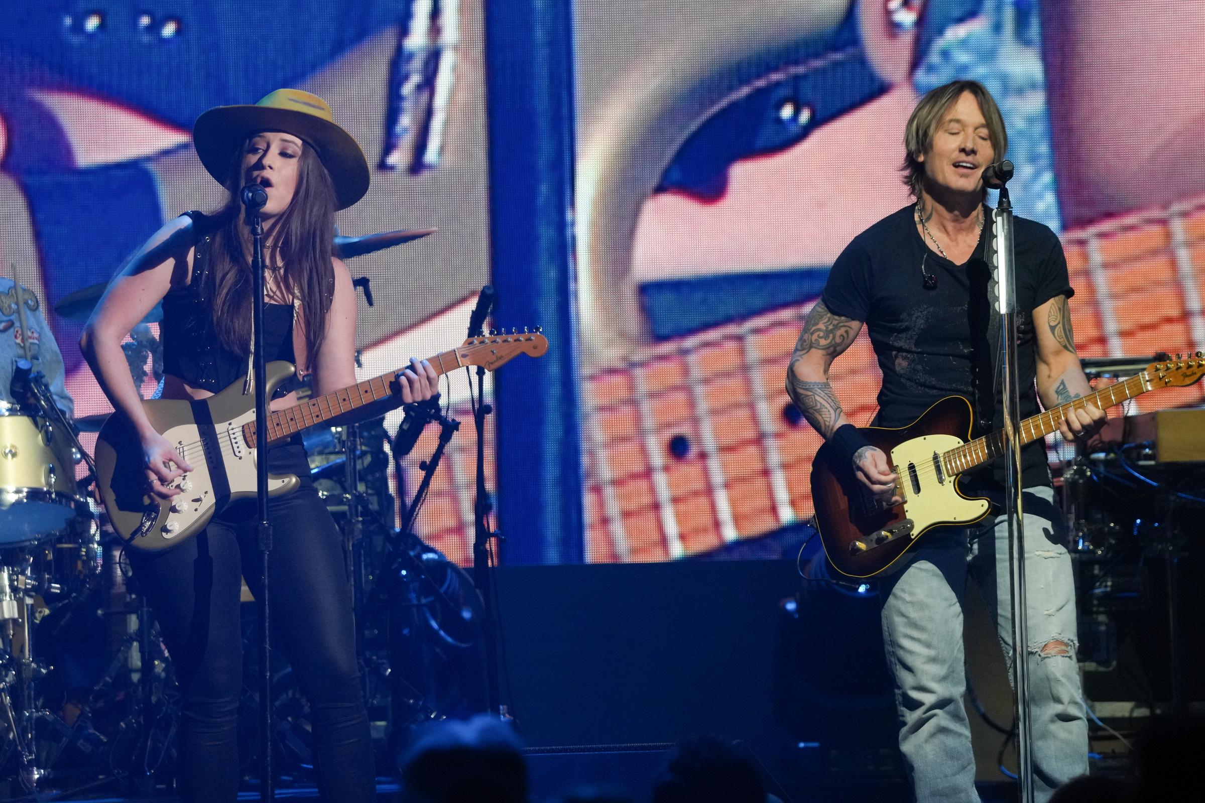 Maggie Baugh and Keith Urban perform at the iHeartCountry Festival in Austin, Texas, on May 4, 2024 | Source: Getty Images