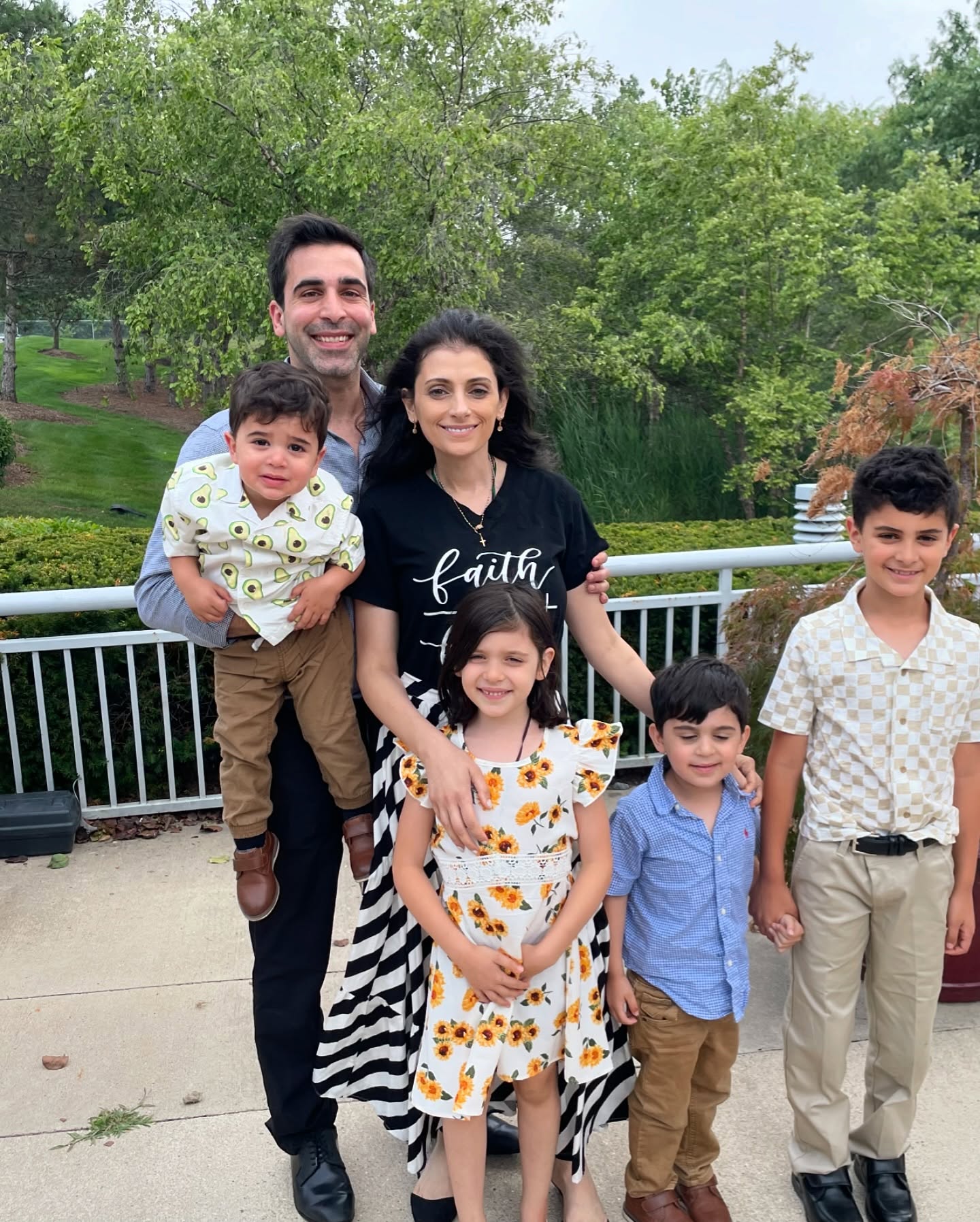 Jessica Hanna with her husband and children share a cherished family moment with , dated August 6, 2024 | Source: Instagram/blessed_by_cancer