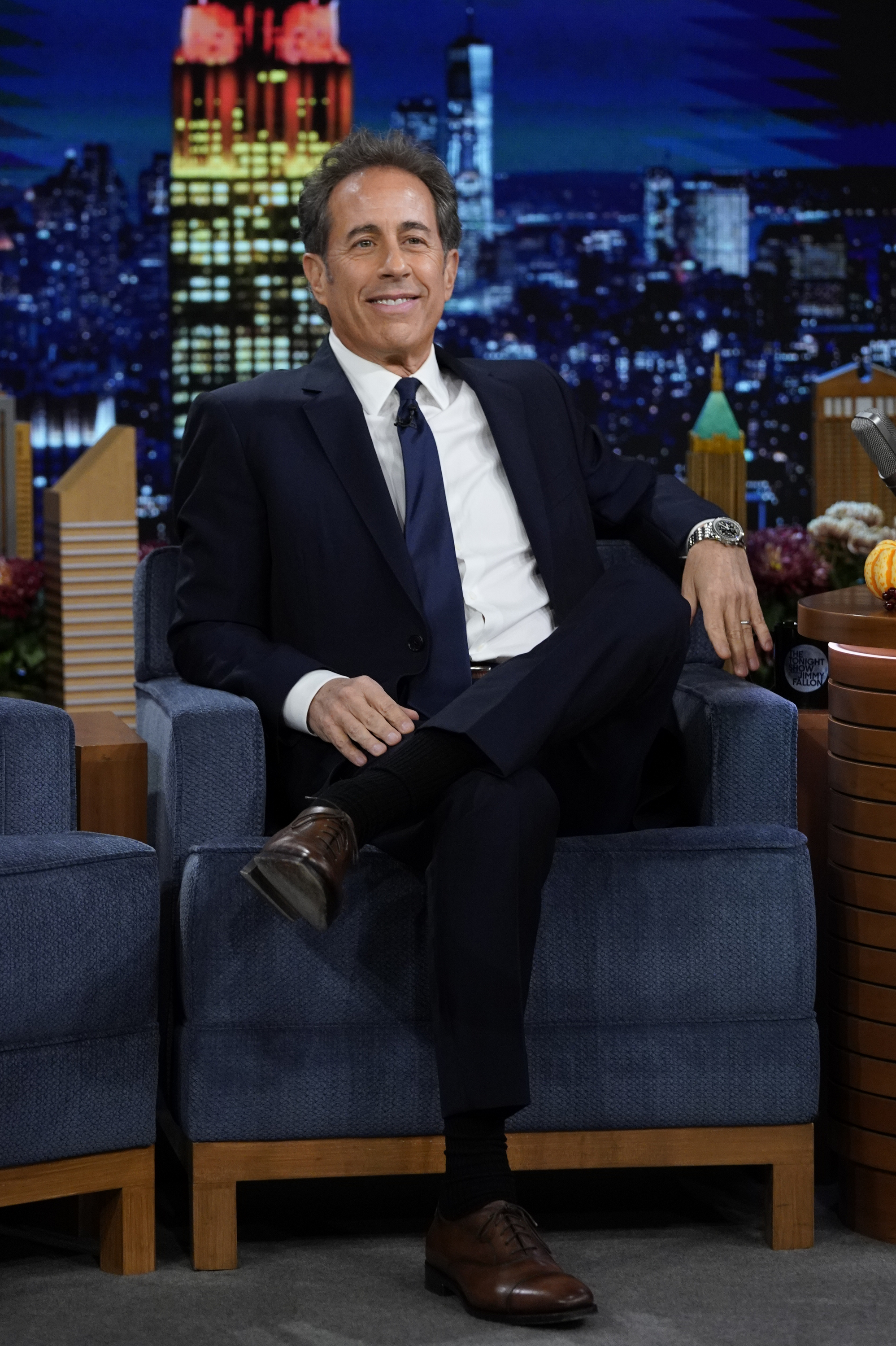 Comedian Jerry Seinfeld during an appearance on "The Tonight Show Starring Jimmy Fallon" on November 24, 2022 | Source: Getty Images