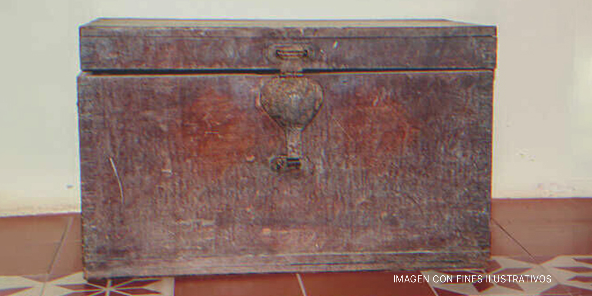 Vieja caja de metal oxidada. | Foto: Shutterstock