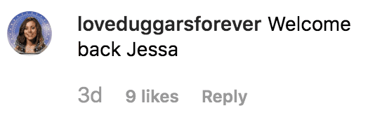 Fans welcome Jessa Seewald back to instagram | Source: instagram.com/jessaseewald