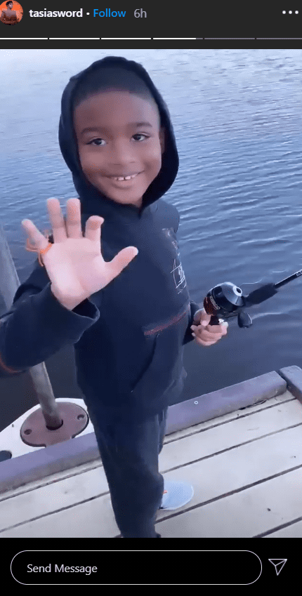 Photo of Fantasia Barrino's son, Dallas, while he was fishing. | Photo: Instagram/ tasiasword