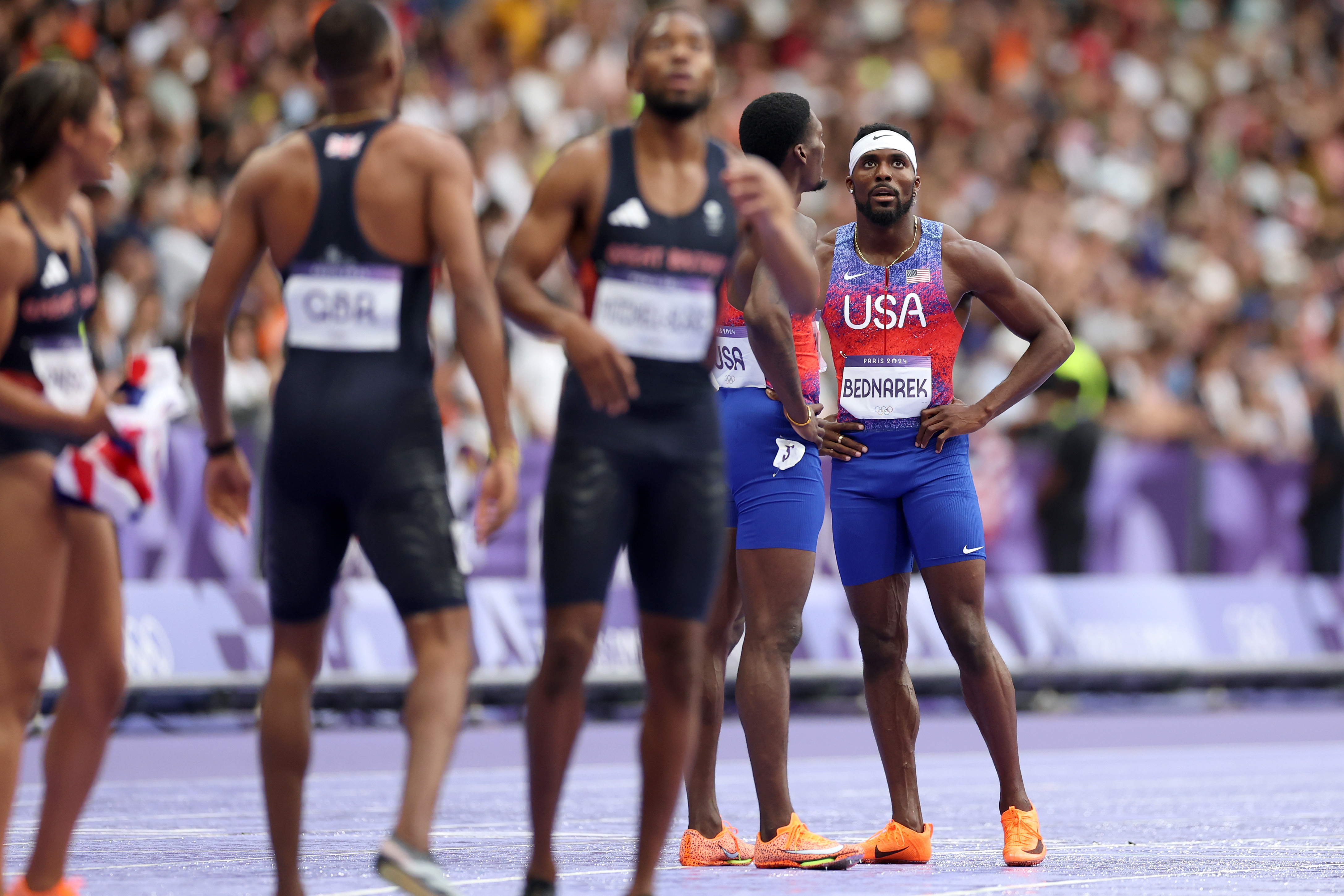 Kenneth Bednarek after competing in the Men's 4x100-meter Final. | Source: Getty Images