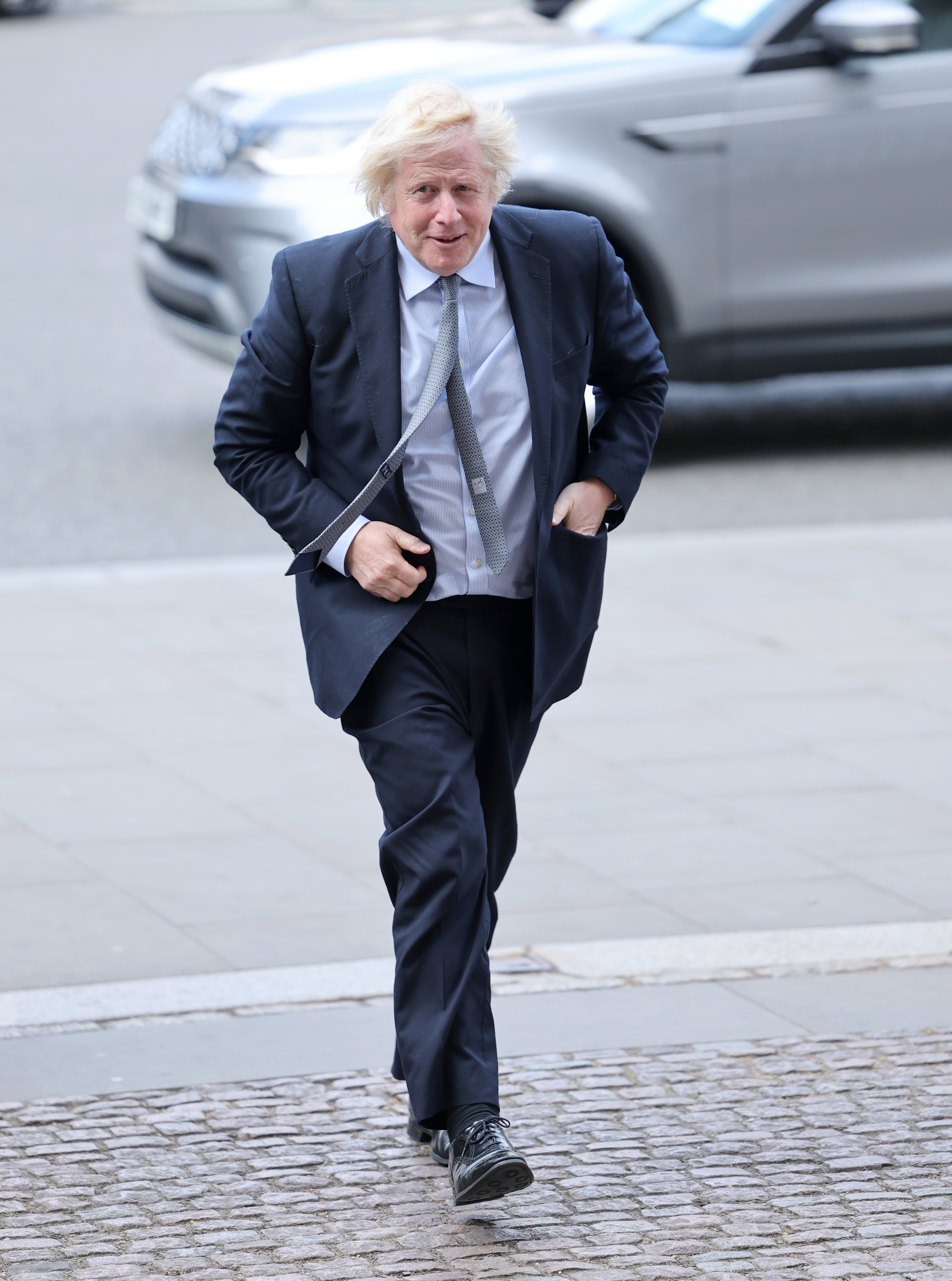 Former UK Prime Minister Boris Johnson attends the Thanksgiving Service to mark the 80th anniversary of VE Day at Westminster Abbey in London, England on May 8, 2025 | Source: Getty Images