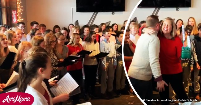 Gay teacher can't hold back tears when pupils stun him with an amazing performance