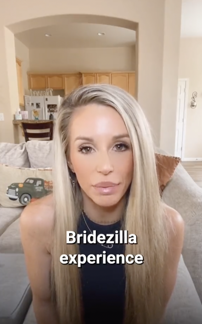 Casey Costa at the beginning of her first video recounting her experience with a friend-turned-bridezilla | Source: tiktok/four.nine