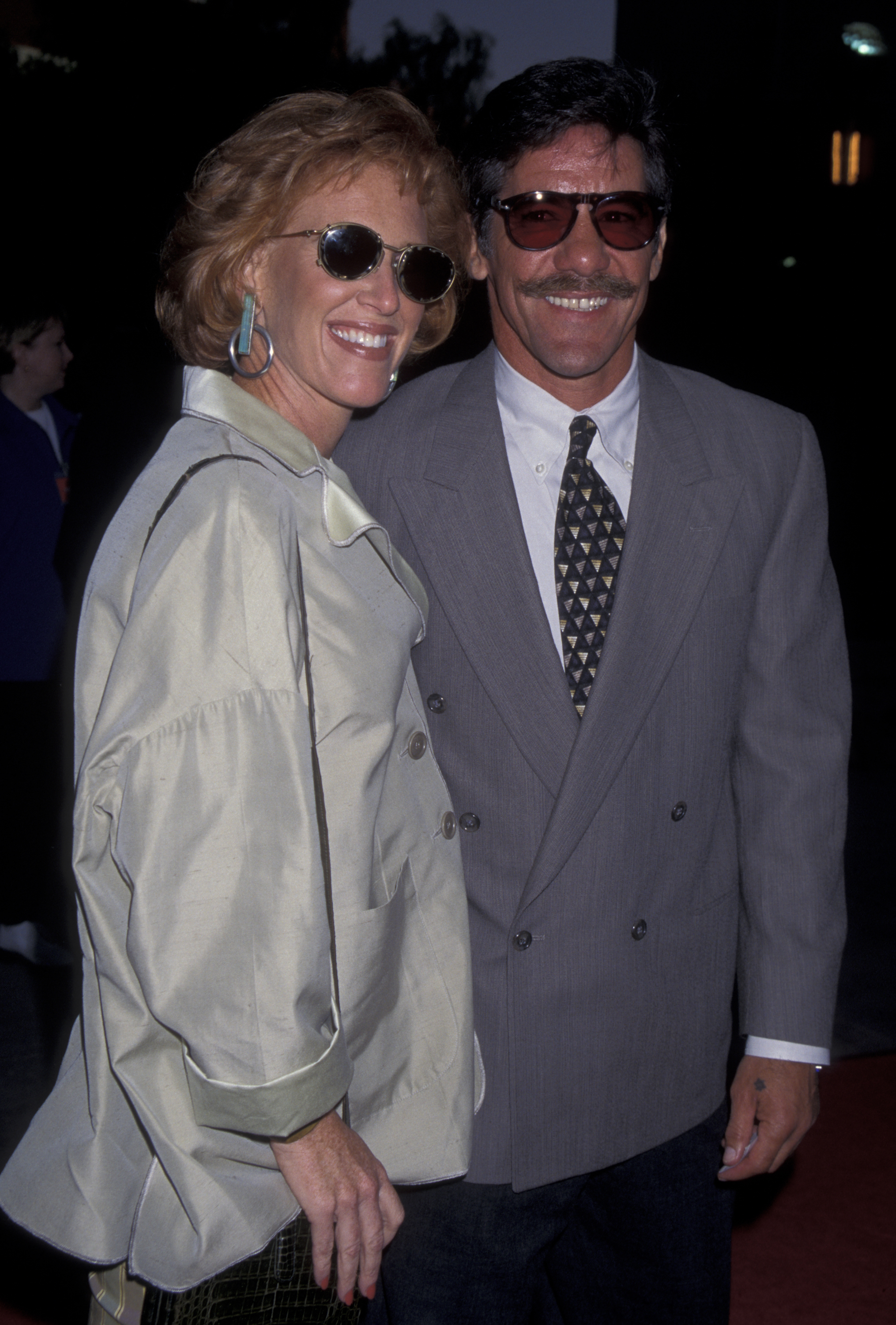 Geraldo Rivera and CC Dyer at the premiere of "The Nutty Professor" on June 27, 1996, in California. | Source: Getty Images