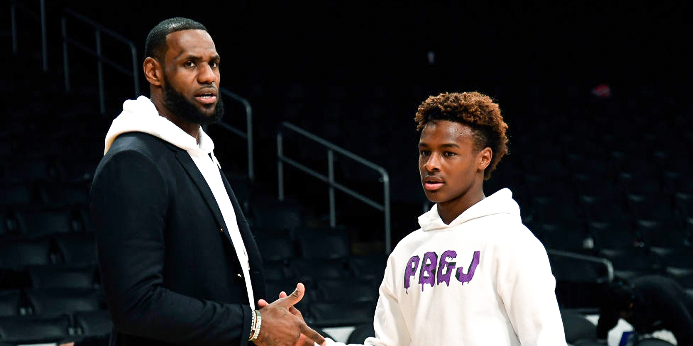 LeBron James and LeBron "Bronny" James Jr., 2018 | Source: Getty Images