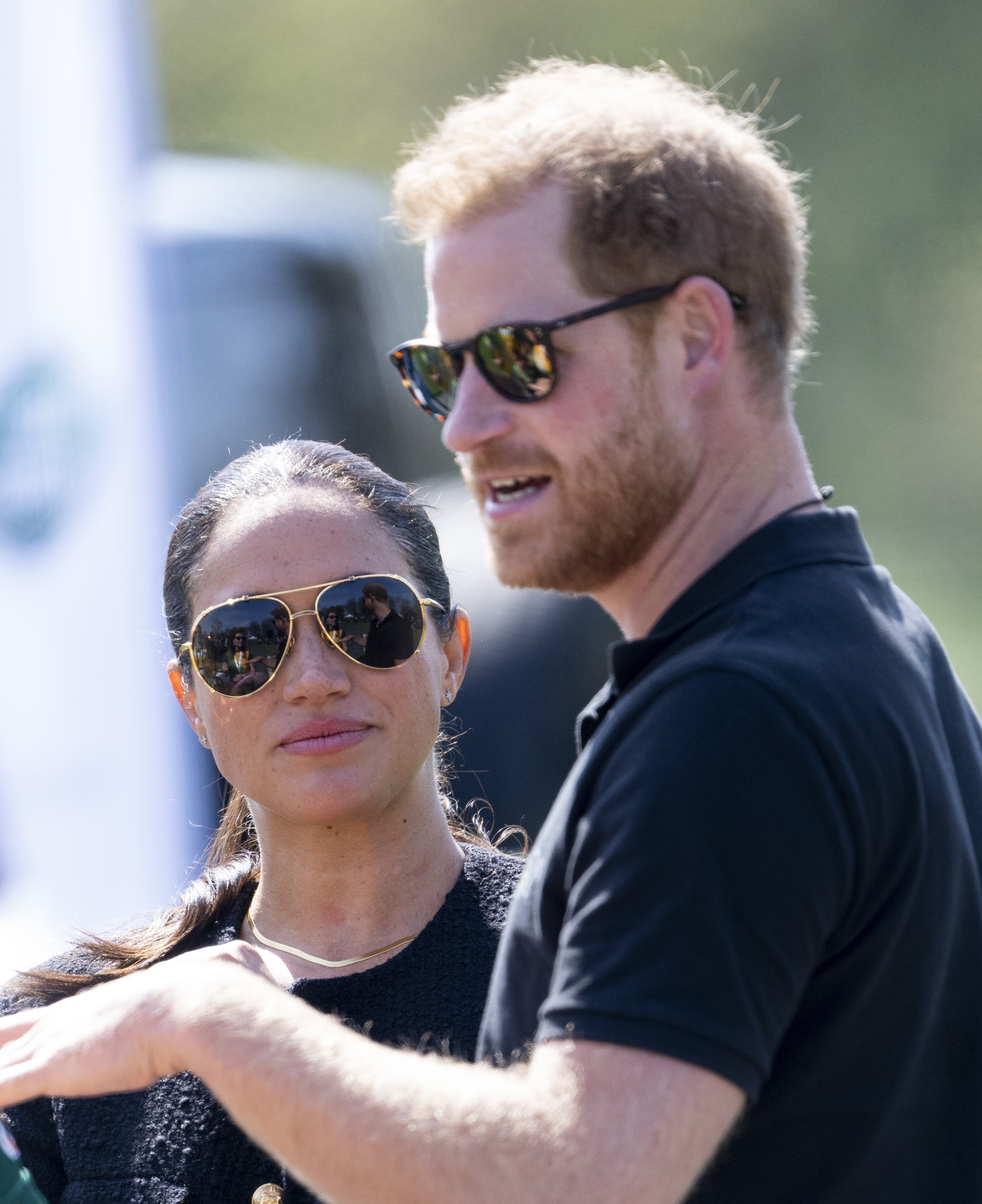 Prince Harry, Duke of Sussex and Meghan, Duchess of Sussex at The Land Rover Driving Challenge during the Invictus Games at Zuiderpark on April 16, 2022 in The Hague, Netherlands. | Source: Getty Images