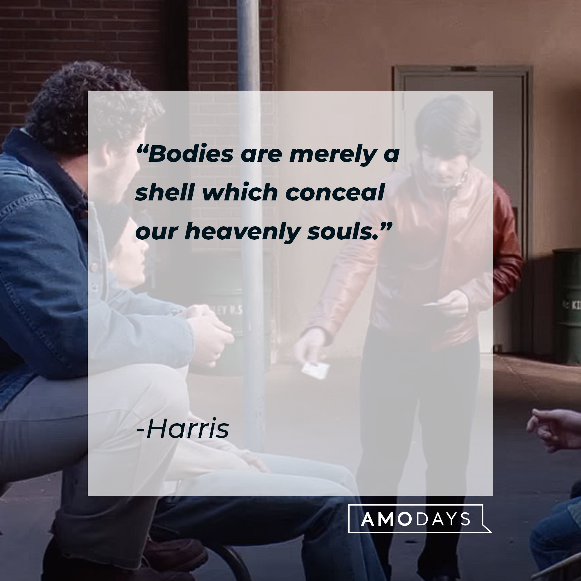 Harris' quote: "Bodies are merely a shell which conceal our heavenly souls." | Source: Youtube.com/paramountmovies
