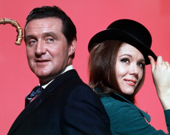 Portraits of Patrick McNee and Diana Rigg in the television series "The Avengers," circa 1968.| Photo: Getty Images