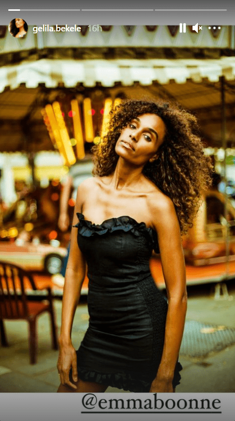 A picture of popular model Gelila Bekele in a sexy strapless gown | Photo: Instagram/gelila.bekele