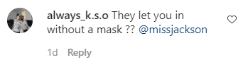 A fan's comment on Shantel Jackson's slow-mo video. | Photo: Instagram/missjackson