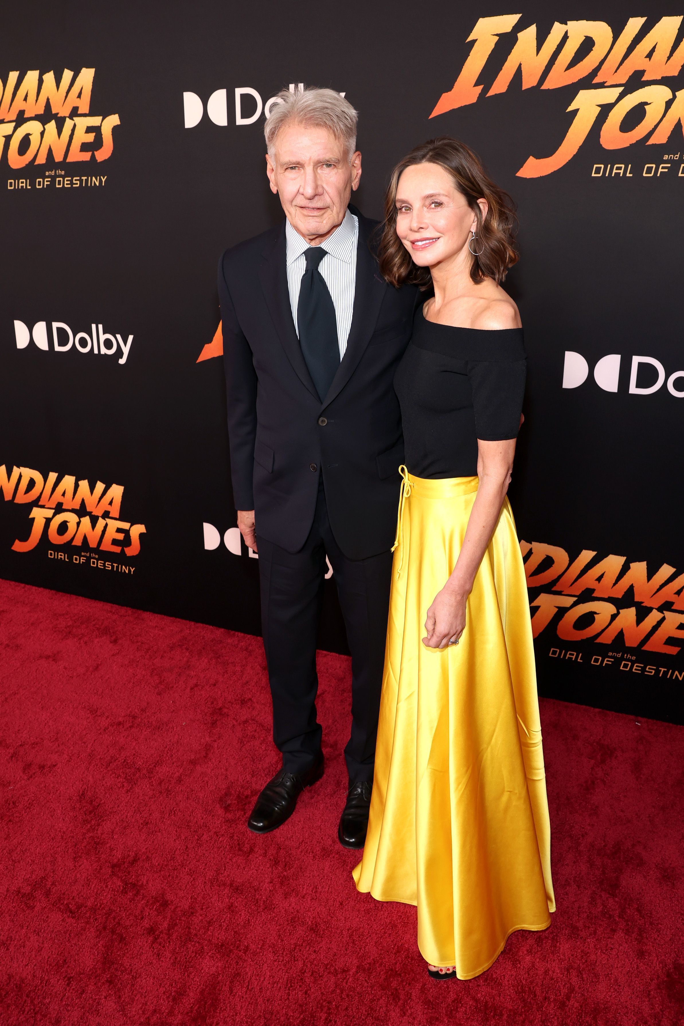 Harrison Ford and Calista Flockhart at the "Indiana Jones and the Dial of Destiny" premiere in Hollywood, California on June 14, 2023 | Source: Getty Images