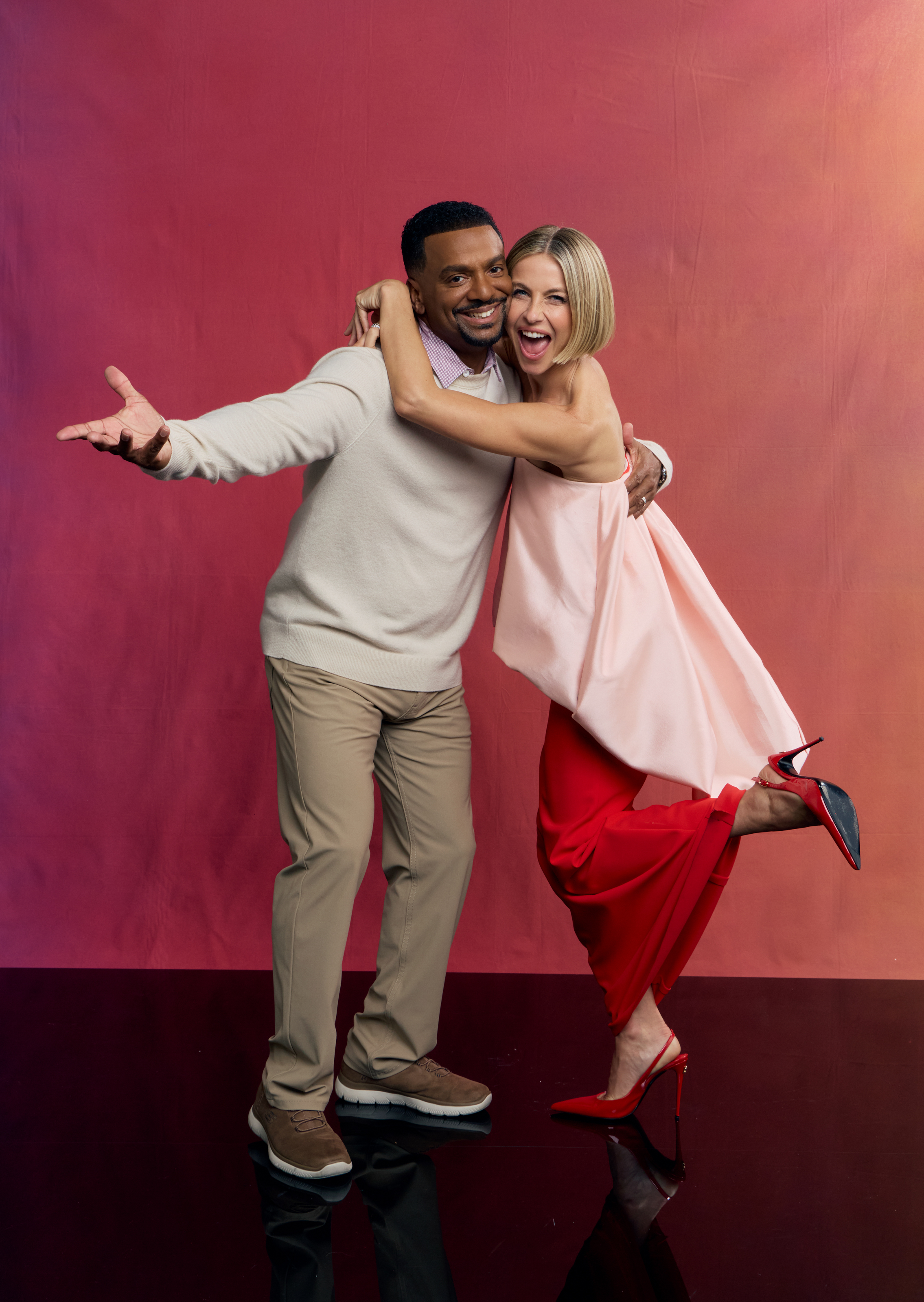 Alfonso Ribeiro and Julianne Hough at the Deadline x "Dancing with the Stars" 20th Anniversary Portrait Studio at CBS Television City in Los Angeles, California on November 11, 2025. | Source: Getty Images