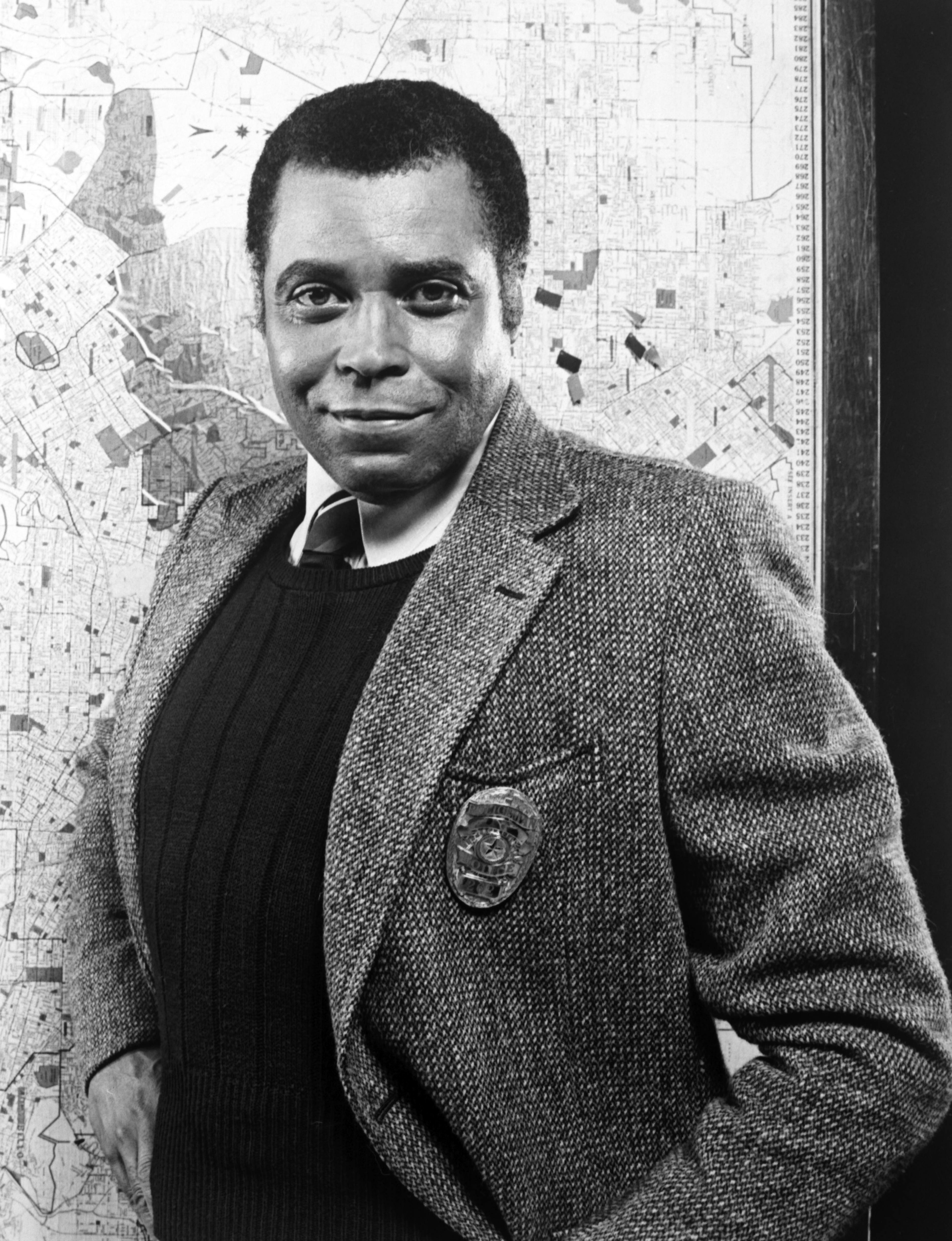 James Earl Jones wearing law enforcement badge, in the 1970s. | Source: Getty Images