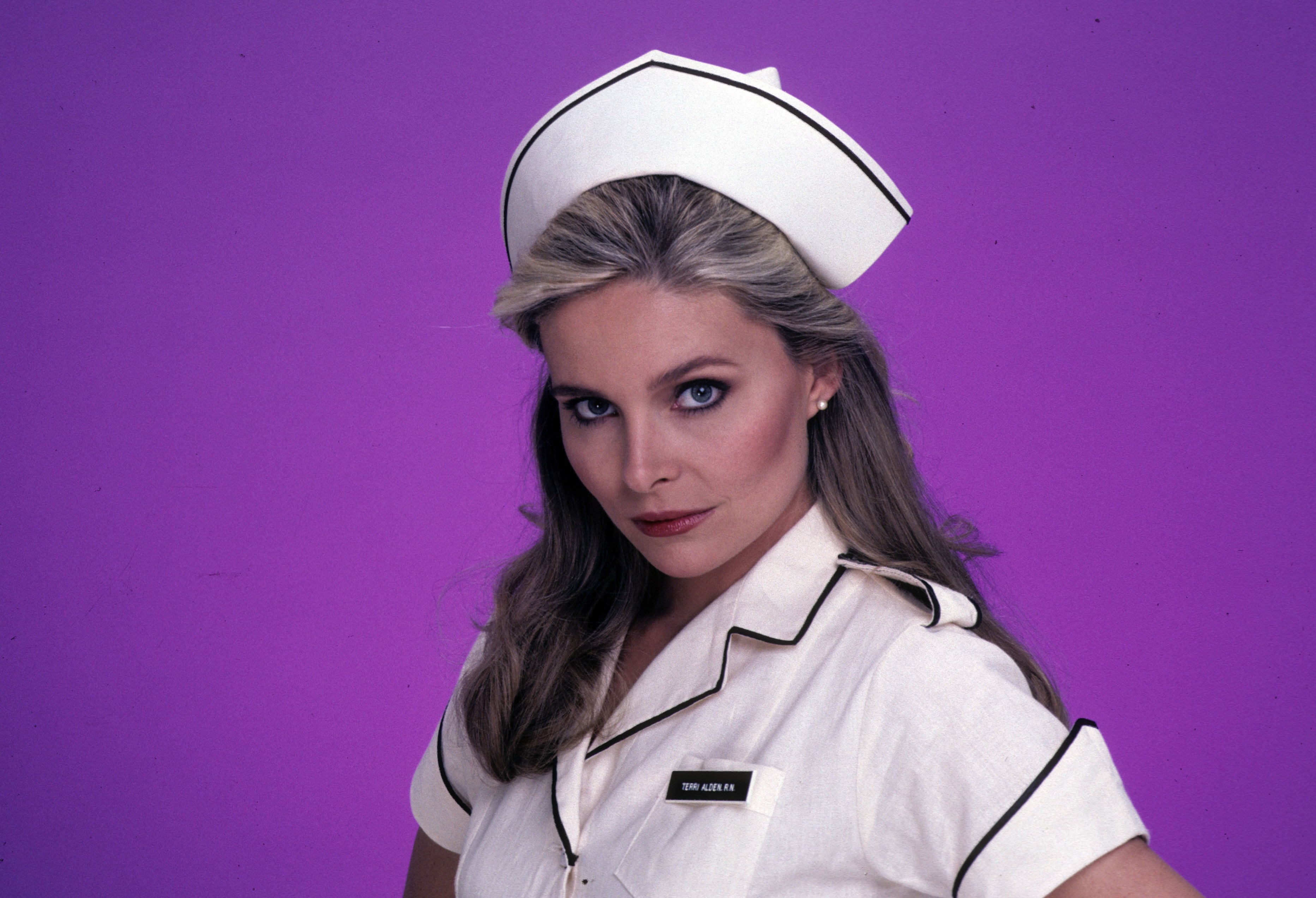 The famous actress as nurse Terri Alden in "Three's Company" in 1981. | Source: Getty Images