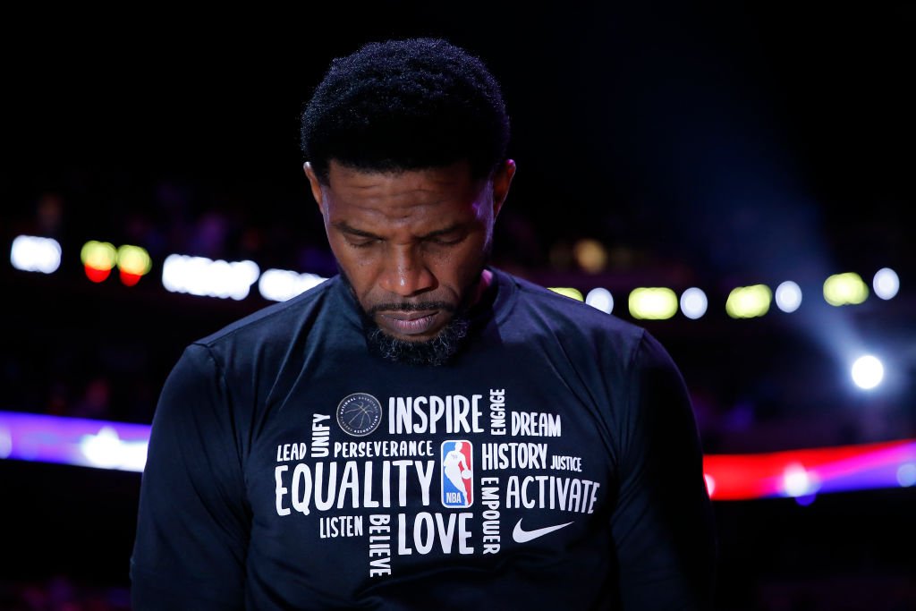  Udonis Haslem #40 of the Miami Heat looks on prior to the game against the Brooklyn Nets at American Airlines Arena on February 29, 2020 | Photo: Getty Images